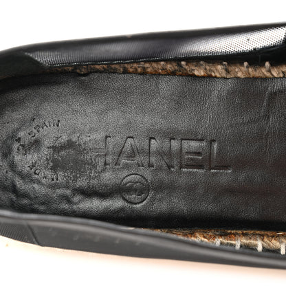 Chanel Mesh Grosgrain CC Espadrilles 38 Black 7 of 11