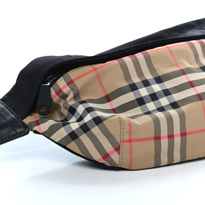 Burberry Nylon Vintage Check Sonny Bum Bag Archive Beige Black 7 of 8