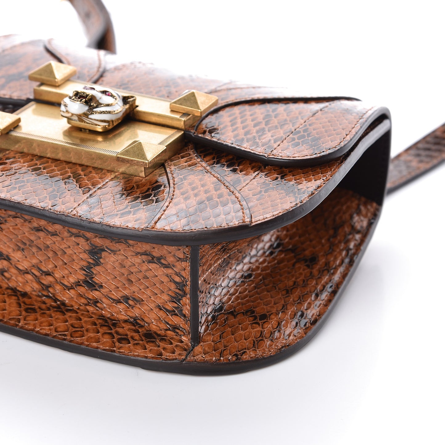 Elaphe Radiata Crystal Small Osiride Shoulder Bag Bright Cuir Ruby