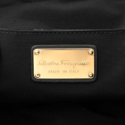 Salvatore Ferragamo Calfskin Quilted Giuliette Backpack Black 6 of 10