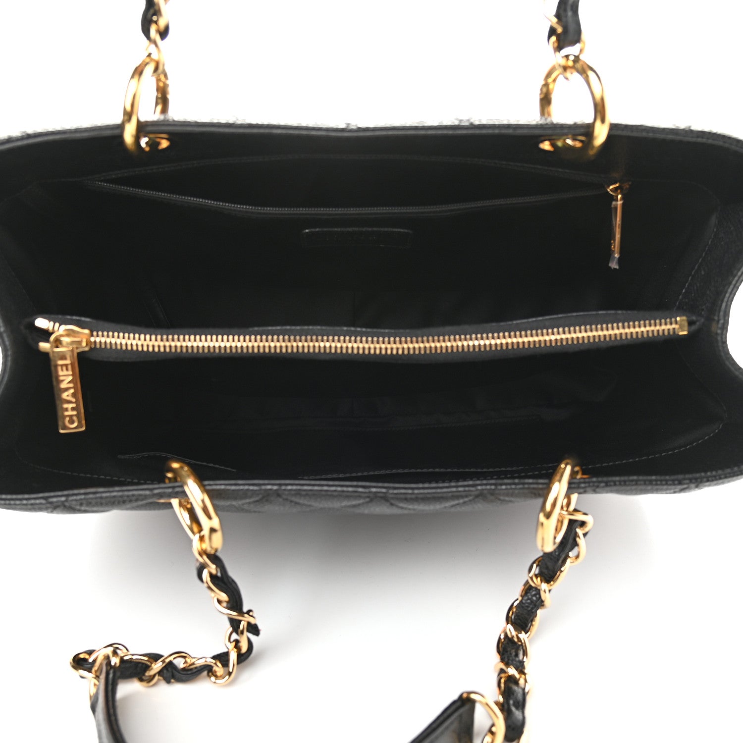 Chanel Caviar Quilted Grand Shopping Tote GST Black 5 of 9