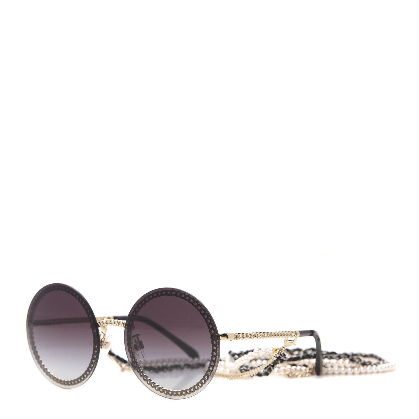 Round Chain Sunglasses 4245 Gold