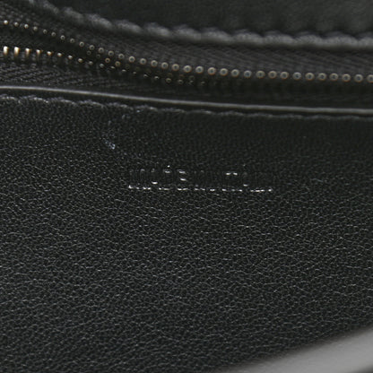 Balenciaga Calfskin Crocodile Embossed Monochrome S Downtown Chain Shoulder Bag Black 9 of 11