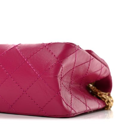 Chanel Aged Calfskin Quilted 2.55 Reissue Mini Flap Fuchsia 9 of 11