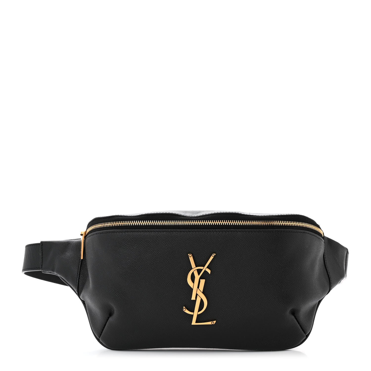 Saint Laurent Grain De Poudre Monogram Belt Bag Black 1 of 11
