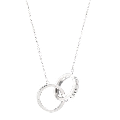 Tiffany Sterling Silver 1837 Interlocking Circles Pendant Necklace 3 of 4