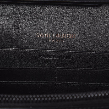 Saint Laurent Patent Leopard Print Monogram Chain Wallet Black Gold 6 of 11