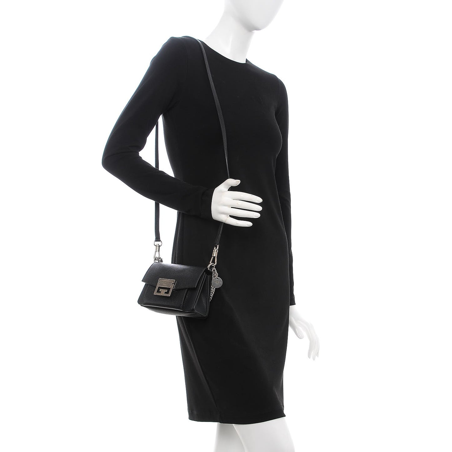 Goatskin Mini GV3 Shoulder Bag Black