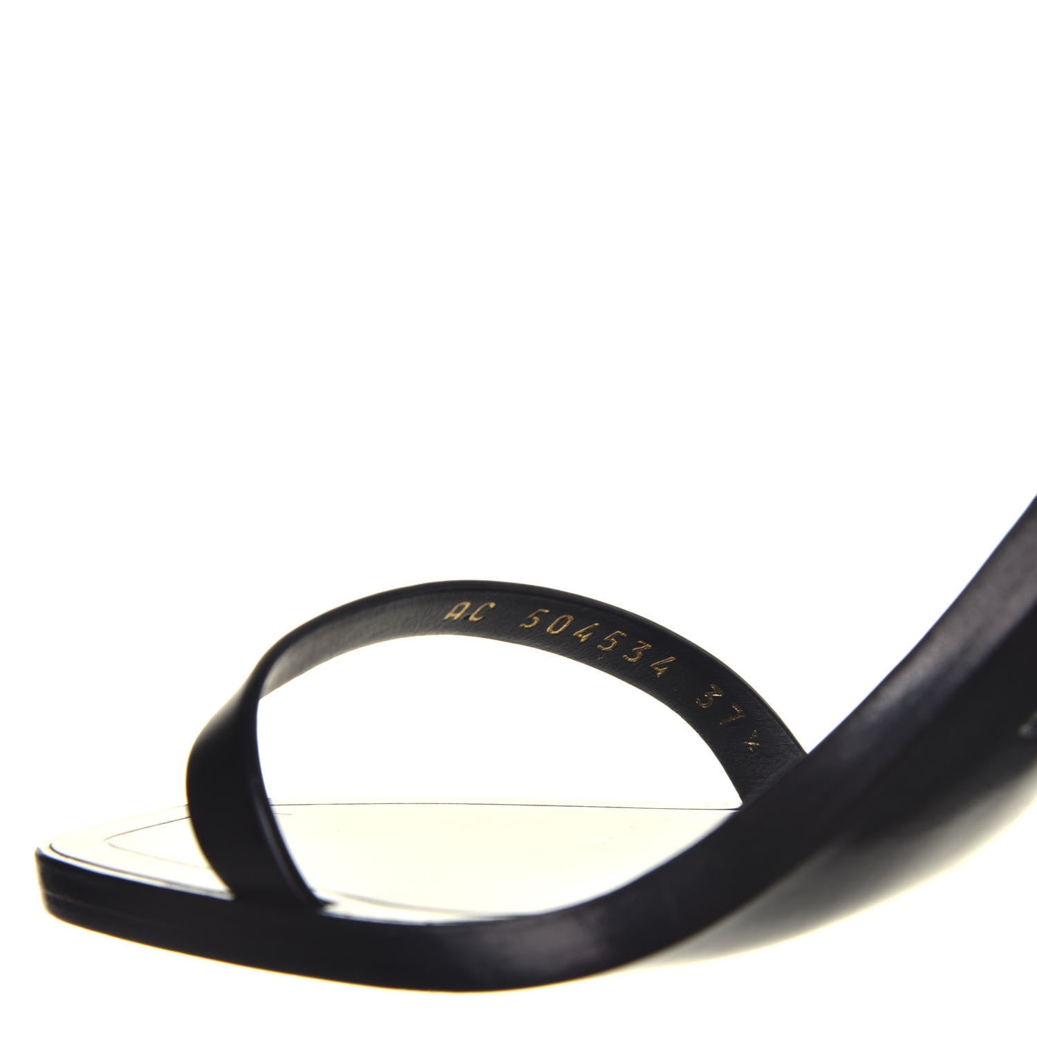 Saint Laurent Calfskin Loulou Ankle Strap Sandals 37.5 Black 8 of 9