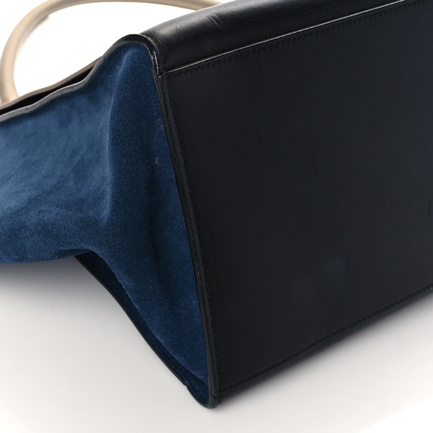 Celine Smooth Calfskin Suede Large Tri-Color Trapeze Dune 7 of 8