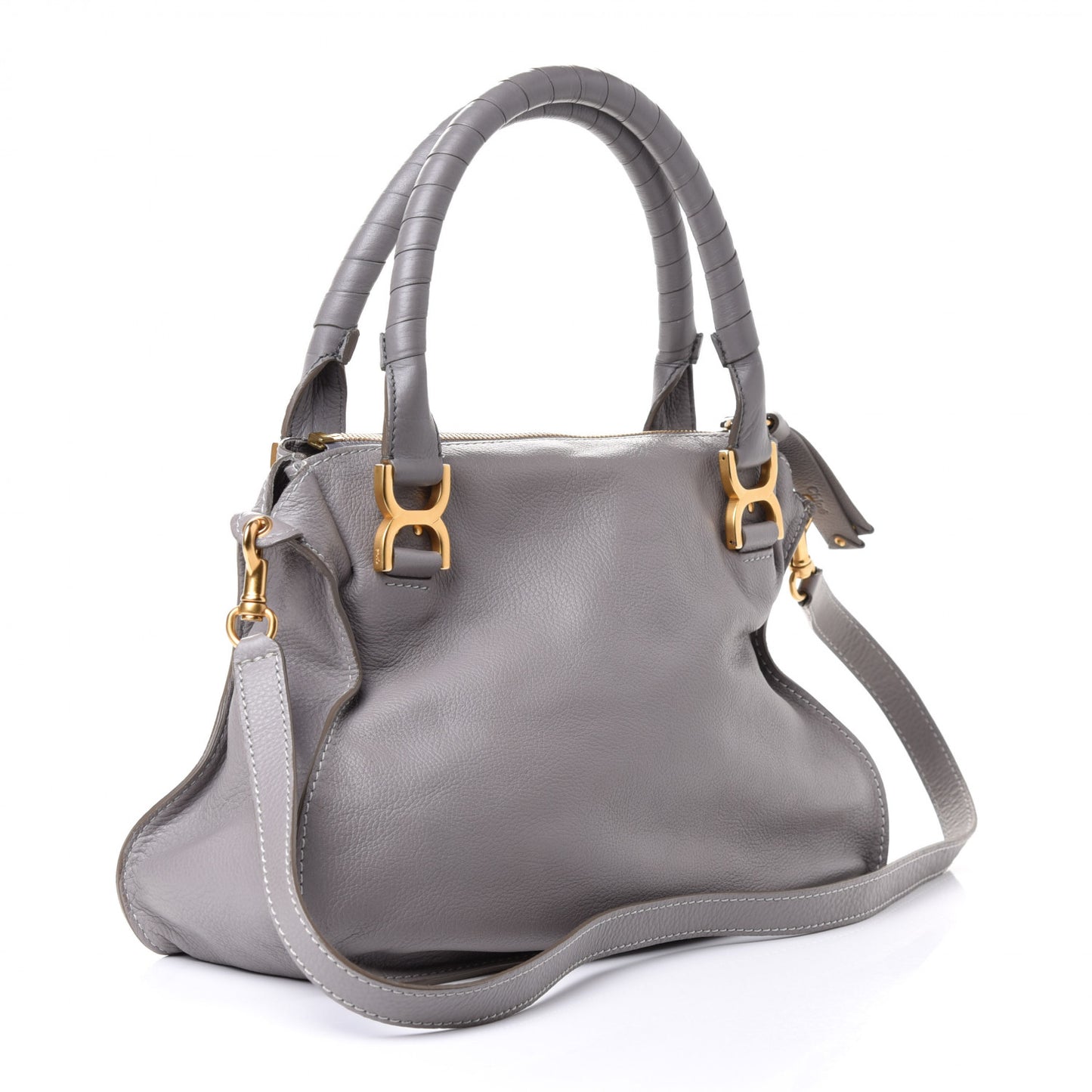 Calfskin Medium Marcie Satchel Cashmere Grey