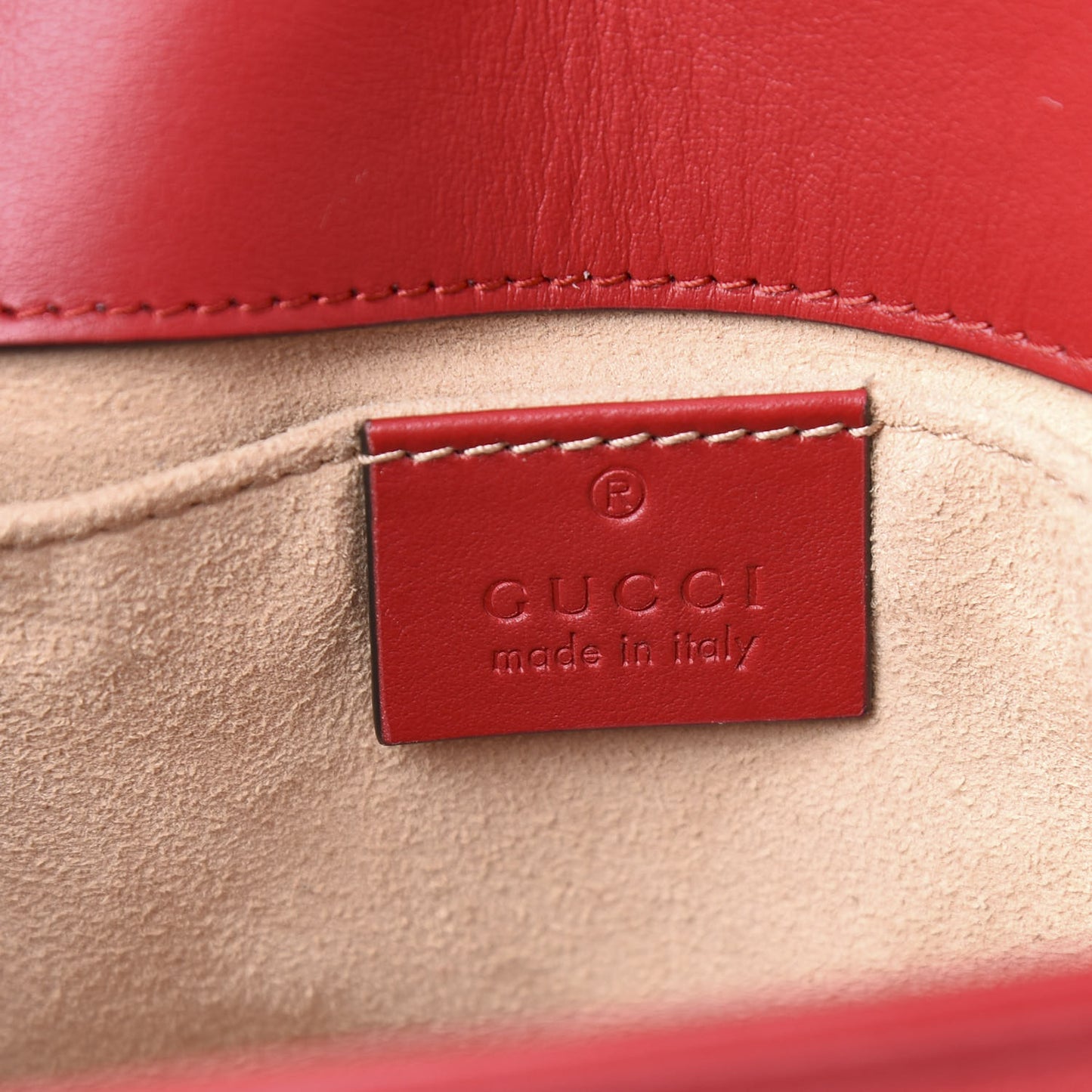 Calfskin Matelasse Mini GG Marmont Shoulder Bag Hibiscus Red