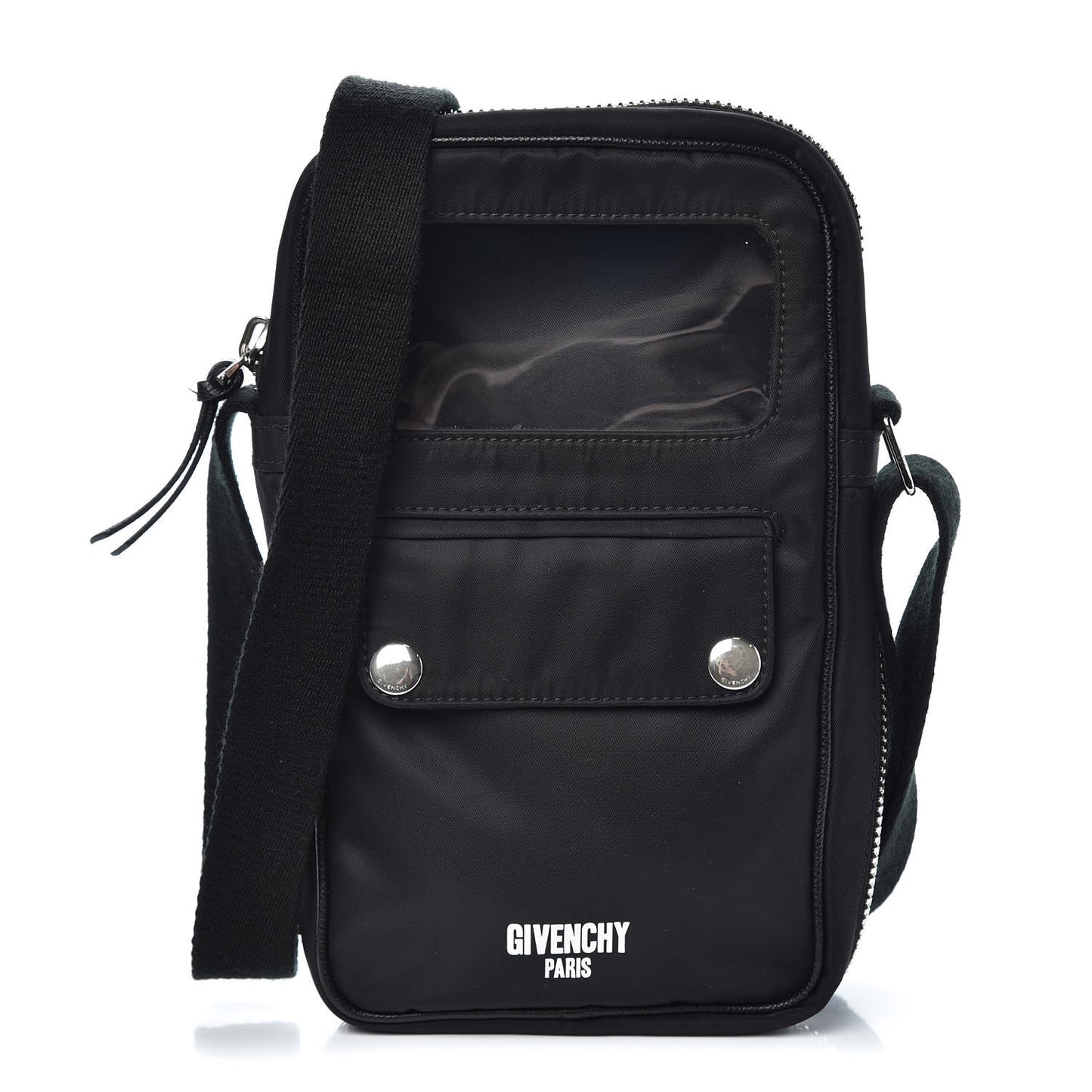 Nylon Logo Messenger Black White