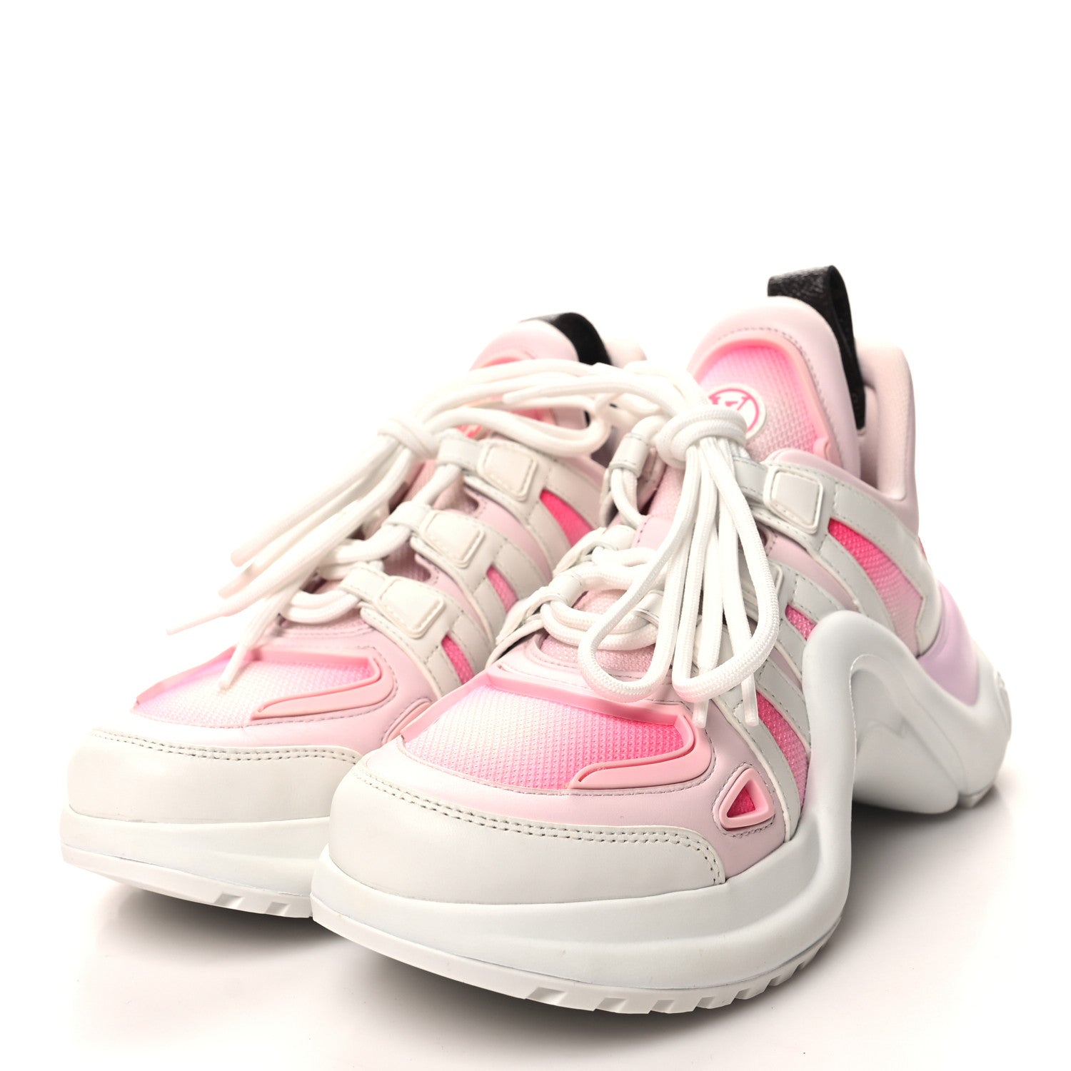 Louis Vuitton Calfskin Technical Nylon LV Archlight Sneaker 36 White Pink 3 of 9