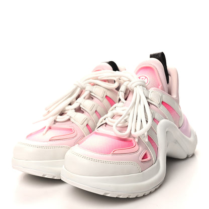 Louis Vuitton Calfskin Technical Nylon LV Archlight Sneaker 36 White Pink 3 of 9