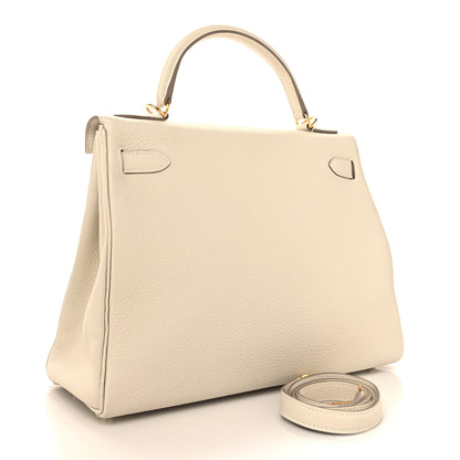 Hermes Togo Kelly Retourne 32 Craie 3 of 15