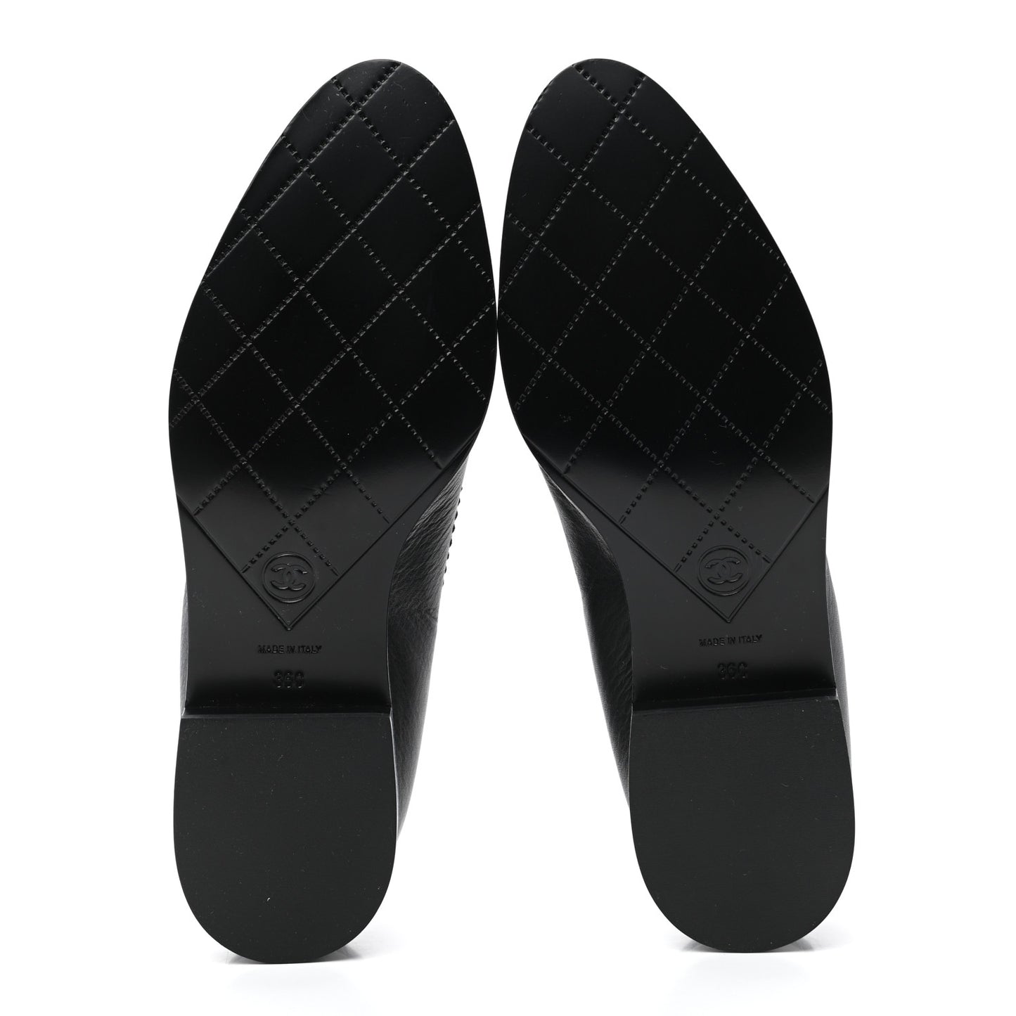 Calfskin CC Mocassin Loafers 36 Brown Black
