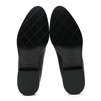 Chanel Calfskin CC Mocassin Loafers 36 Brown Black 5 of 7