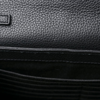 Versace Grained Calfskin Virtus Wallet On Chain Black 10 of 10