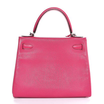 Hermes Chevre Mysore Kelly Retourne 28 Rose Shocking 5 of 41