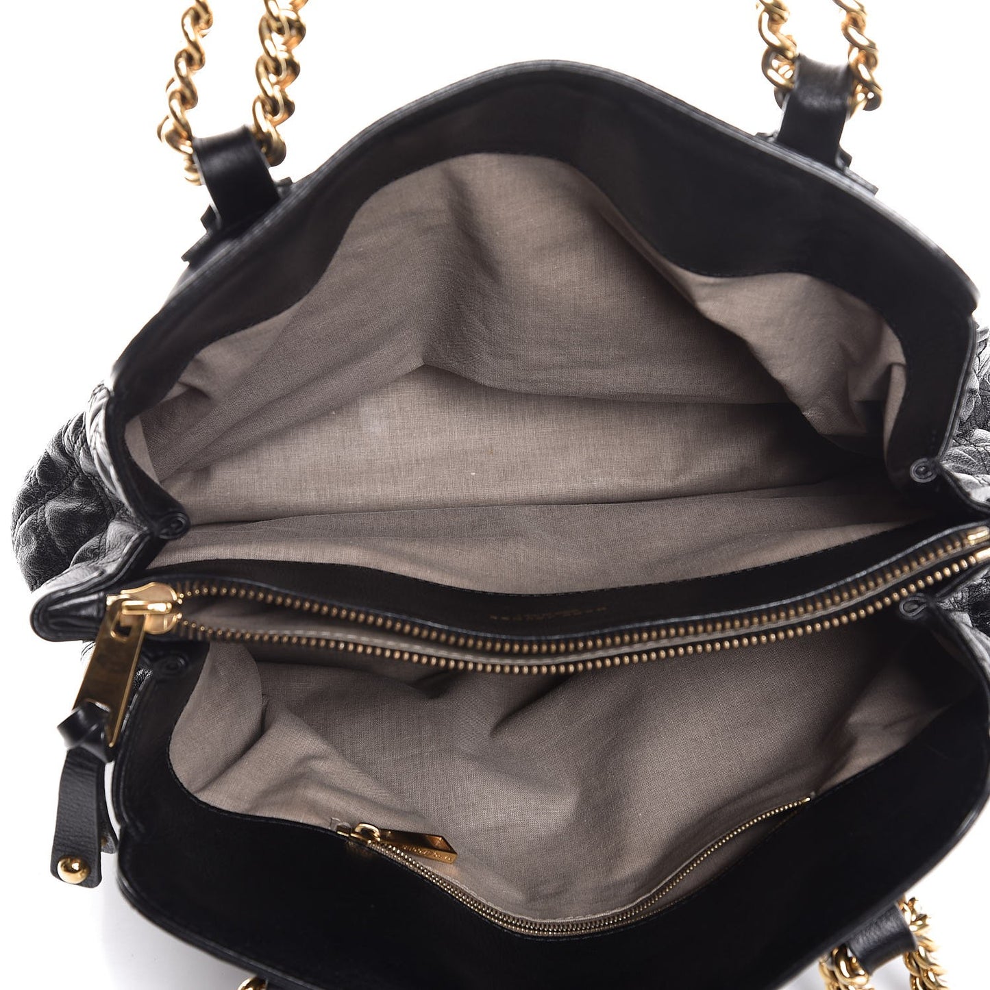 Calfskin Mix Quilted East West Virna Black