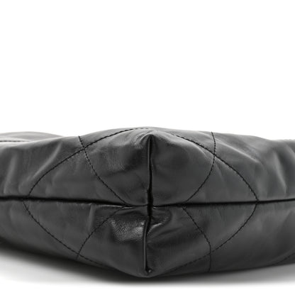 Chanel Shiny Calfskin Quilted Small Chanel 22 So Black 21 of 21