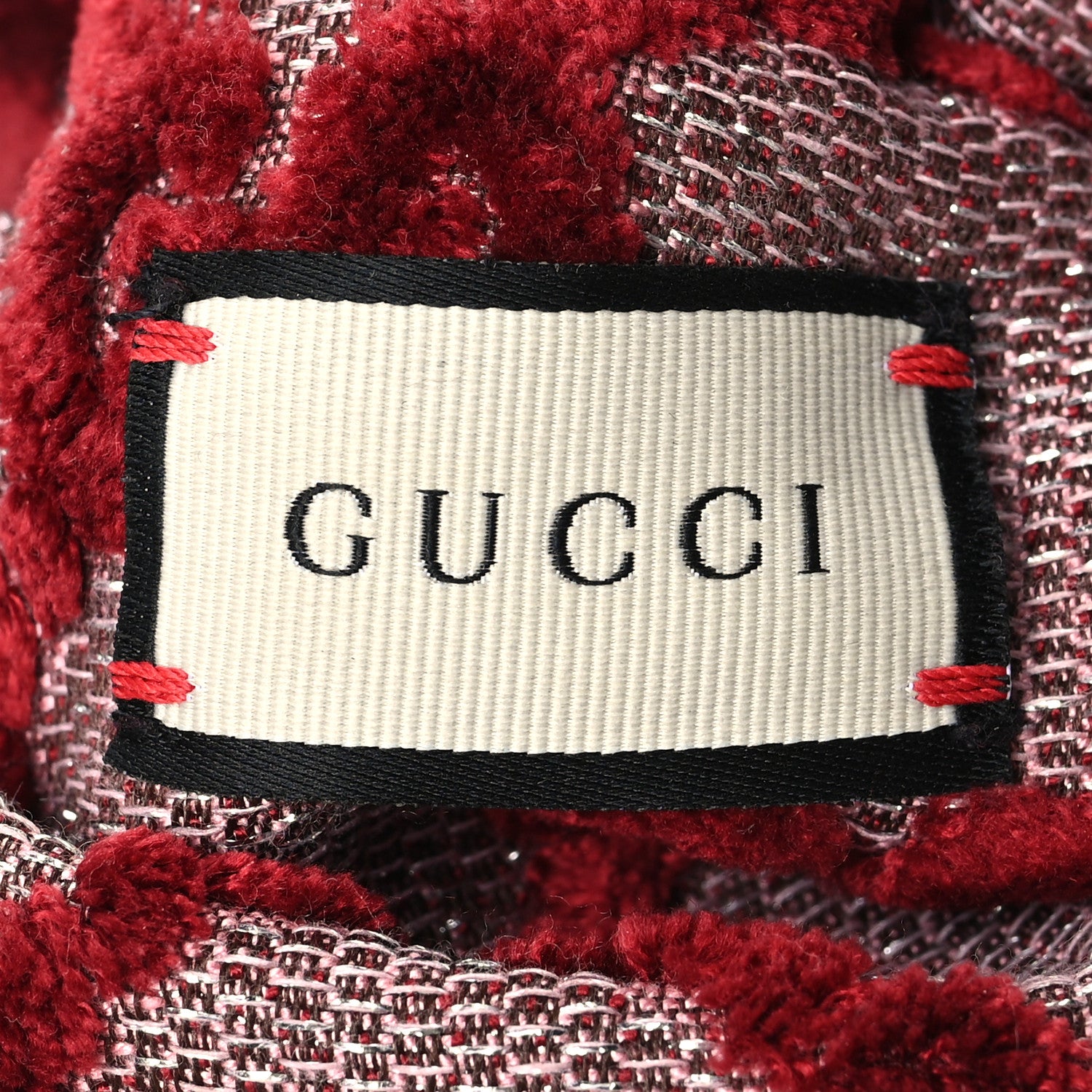 Gucci Velvet GG Monogram Headband S 56 Burgundy 4 of 5