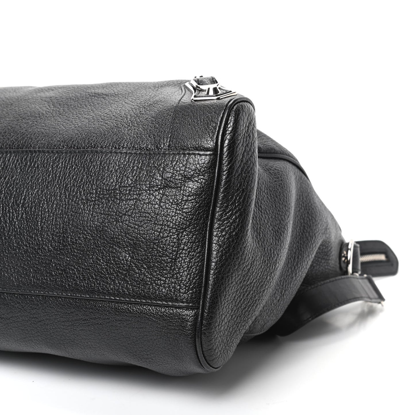 Chevre Silver Metallic Edge Hardware Velo Black