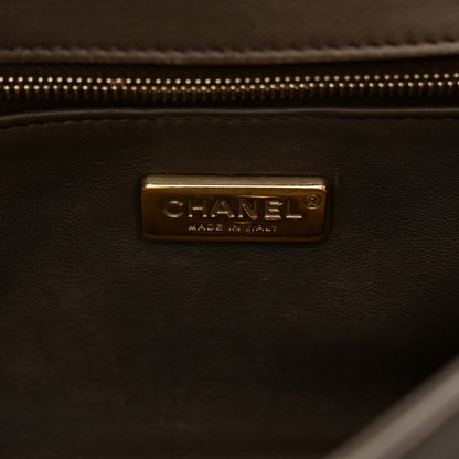 Chanel Snakeskin Metal Top Handle Carry Chic Flap 7 of 13