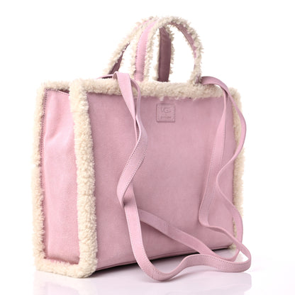 Telfar X UGG Suede Shearling Medium Shopping Bag Pink 2 of 9