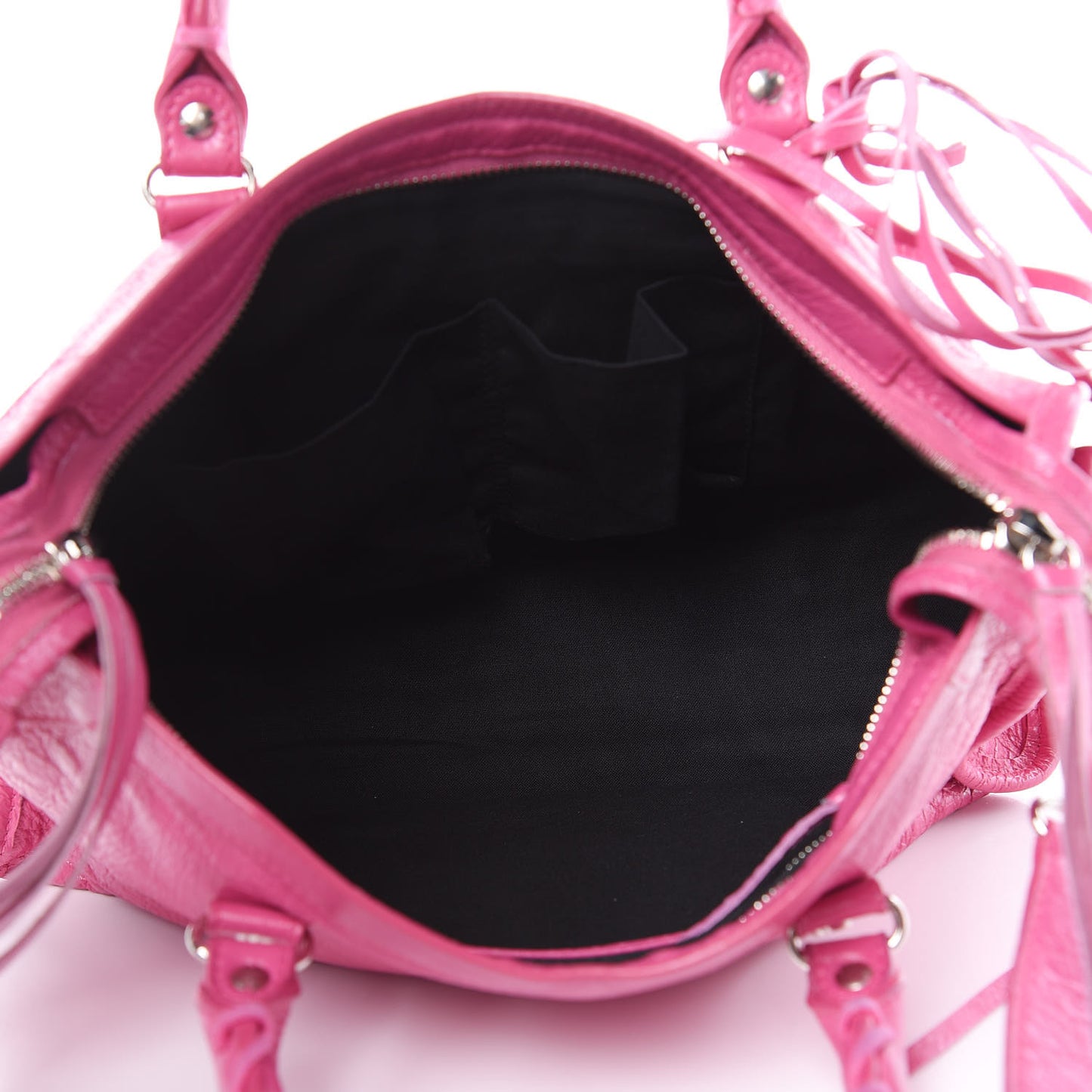 Agneau Classic Silver Hardware S City Rose Flamingo