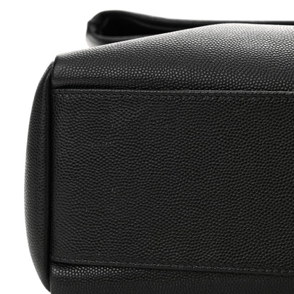 Saint Laurent Grain De Poudre Medium West Hollywood Monogram Fold-Over Black 12 of 13