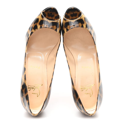 Christian Louboutin Patent Leopard Pumps 37 2 of 9