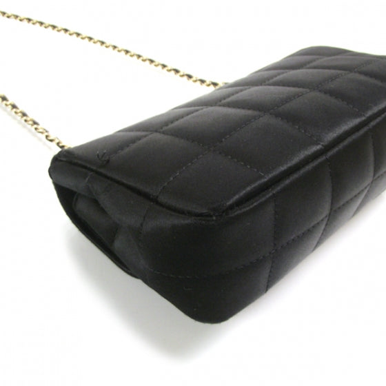 Satin Quilted Flap Evening Bag