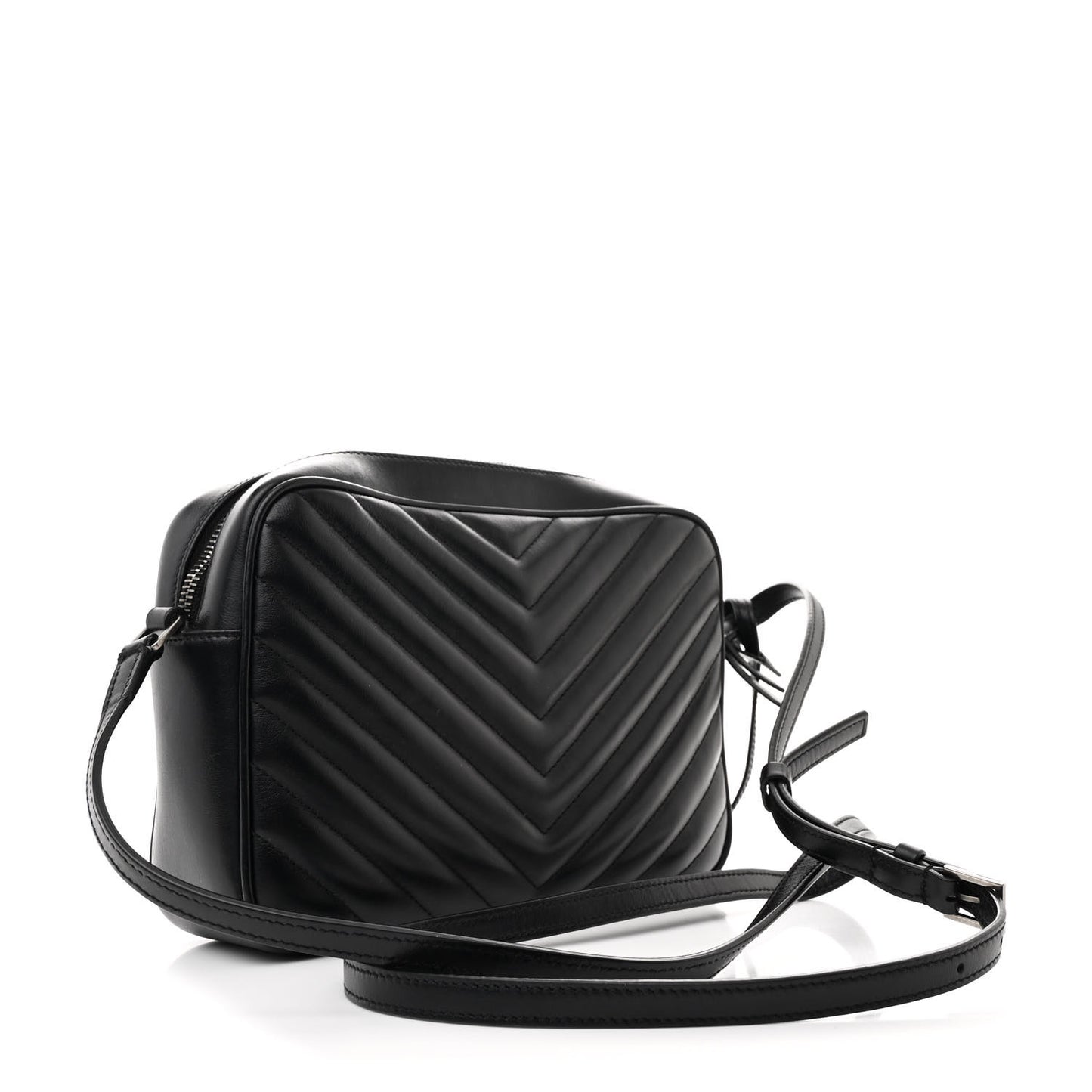 Calfskin Matelasse Monogram Lou Camera Bag Black