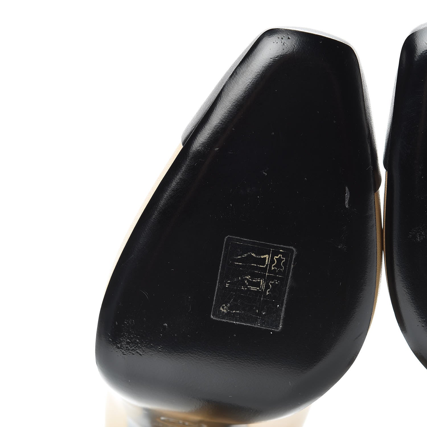 Chanel Lambskin CC Cap Toe Mocassin Loafer 39 Beige Black 10 of 12