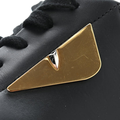 Fendi Calfskin Monster Bag Bug Low Top Sneakers 37.5 Black 10 of 10