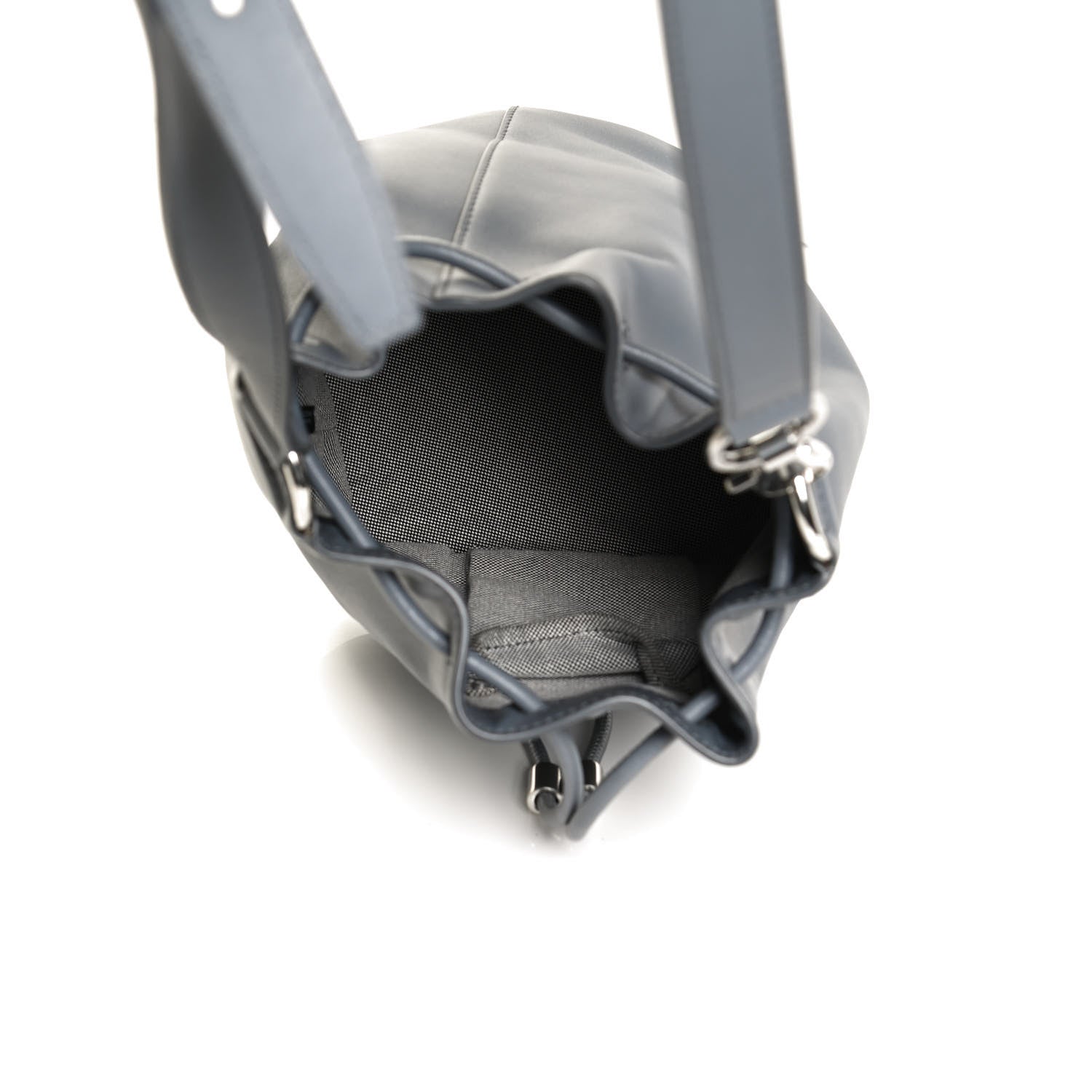 Alexander Wang Calfskin Alpha Bucket Bag Grey Silver Hardware 5 of 12