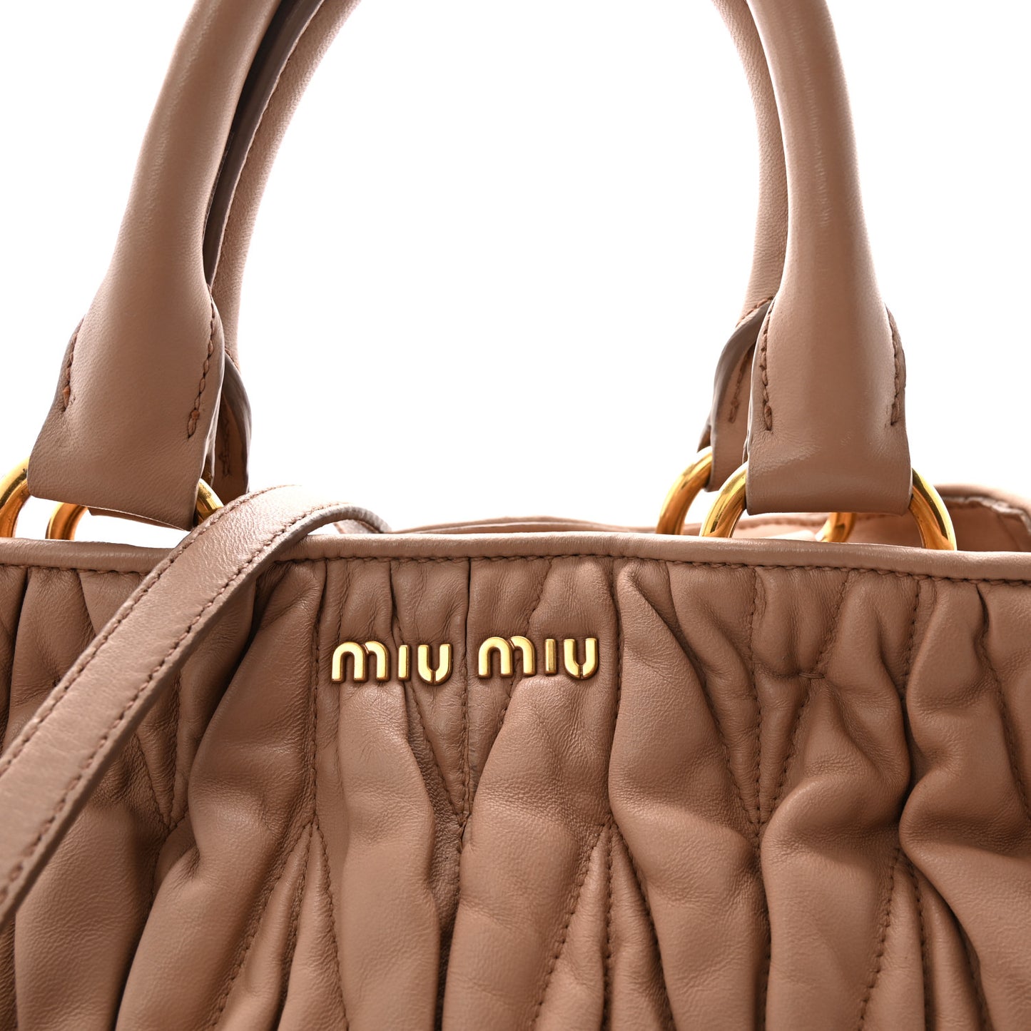 Nappa Matelasse Bauletto Top Handle Bowler Cammeo