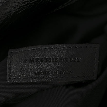 Saint Laurent Crinkled Calfskin Matelasse Monogram Medium Niki Chain Satchel Black 7 of 10