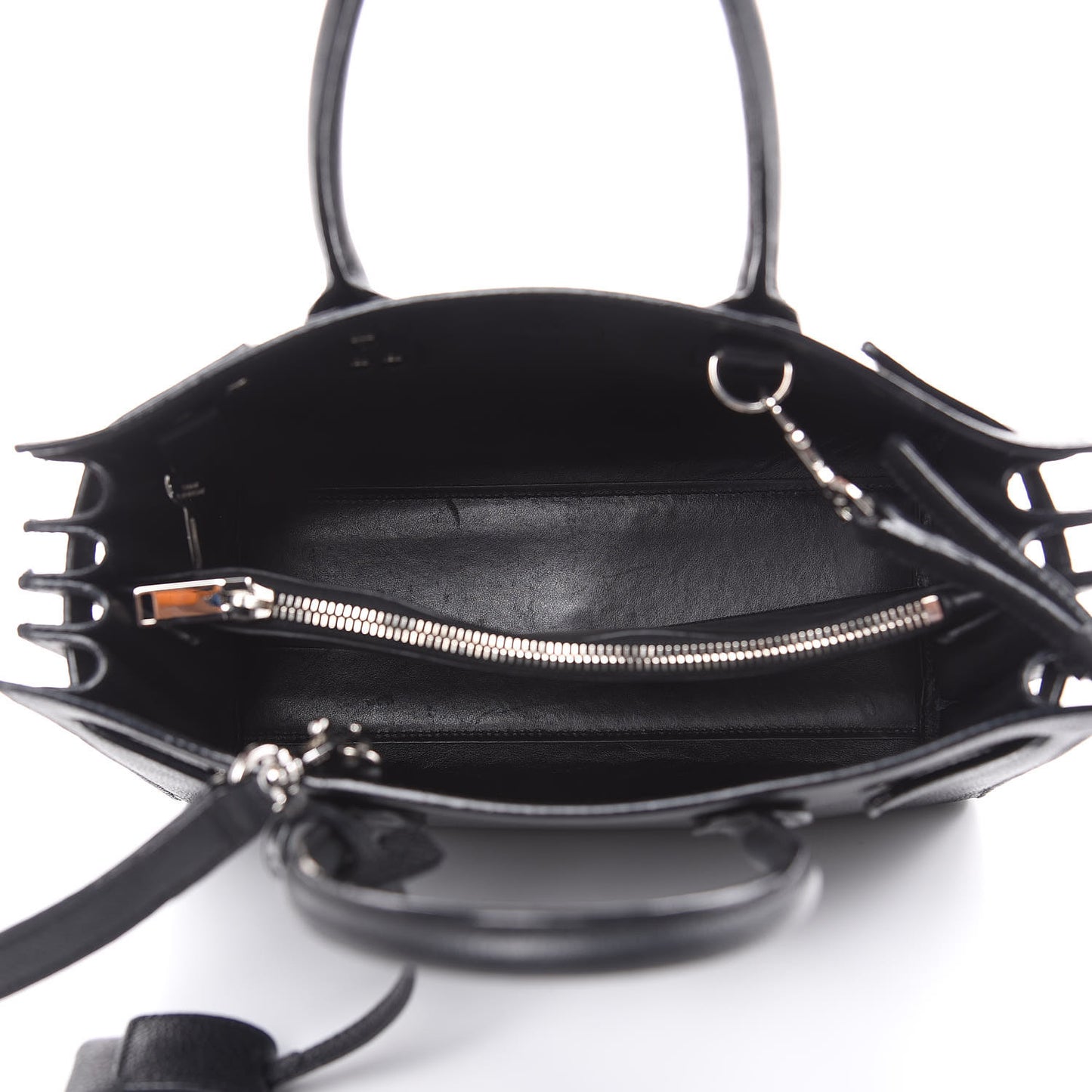Grained Calfskin Baby Sac De Jour Black