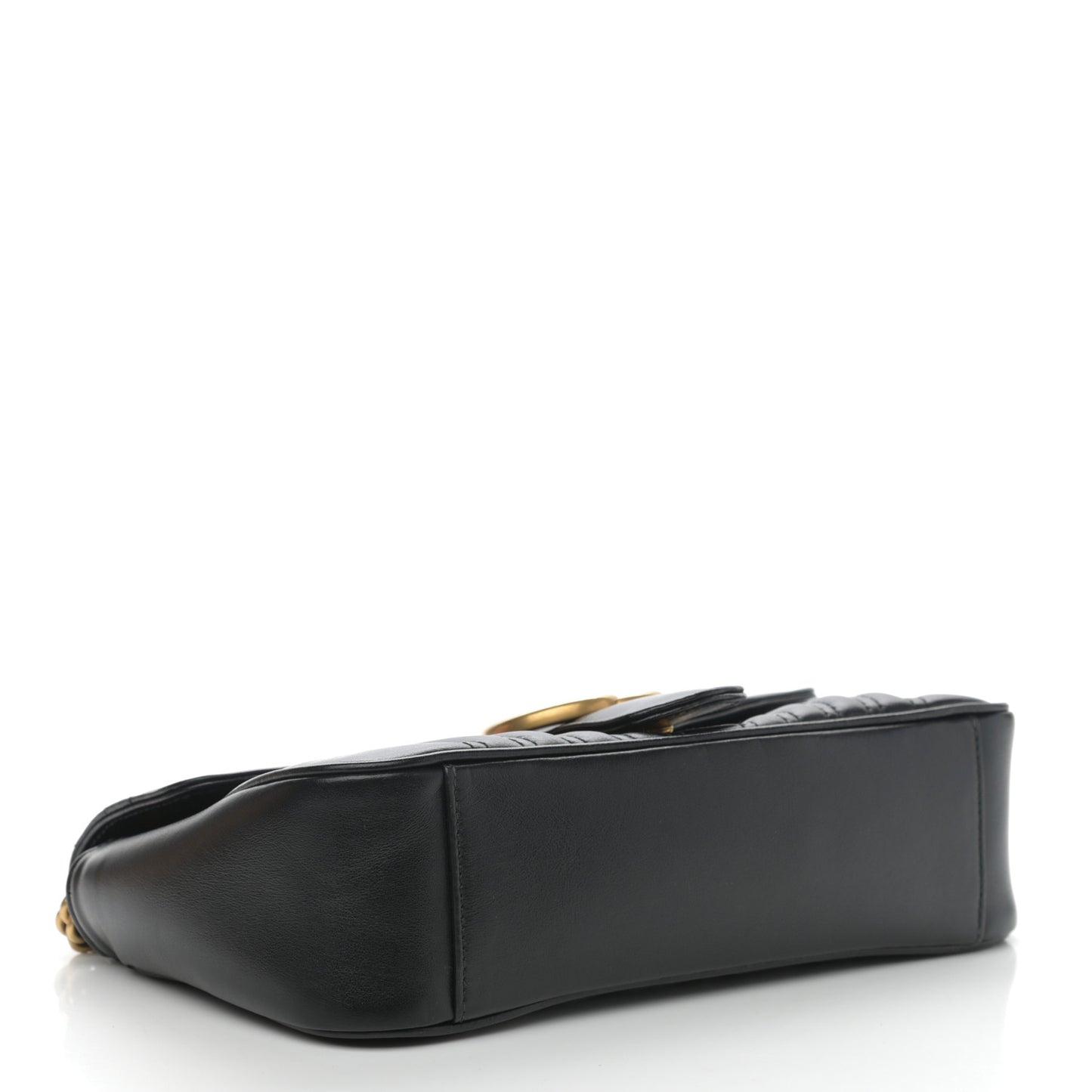Calfskin Matelasse Small GG Marmont Shoulder Bag Black
