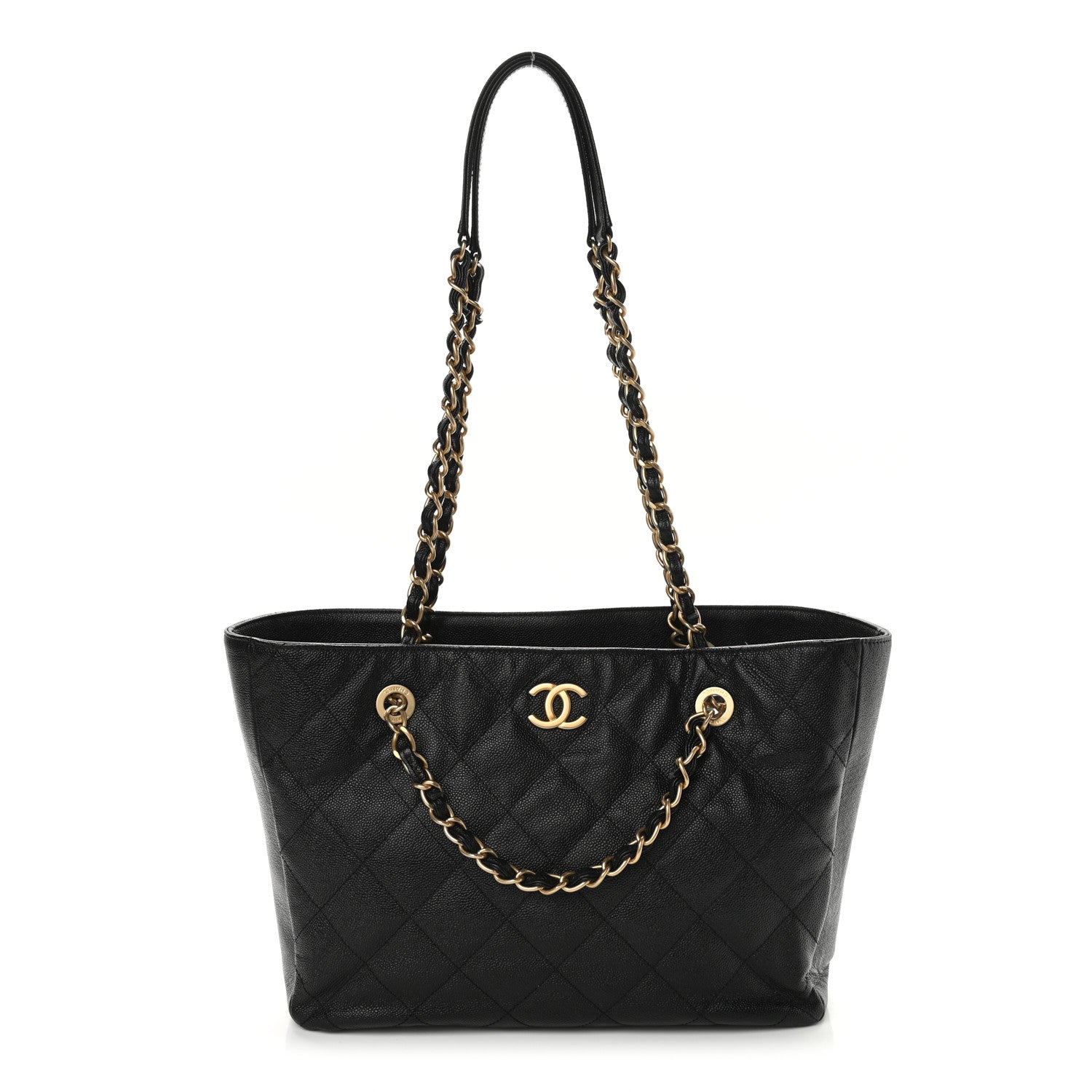 Chanel Caviar Quilted Small Shopping Tote Black 1 of 10