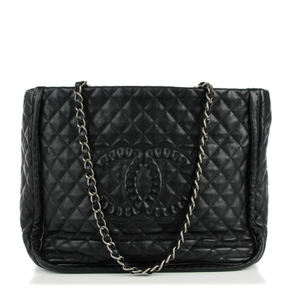 Chanel Calfskin Quilted Large Istanbul Tote Black 1 of 7