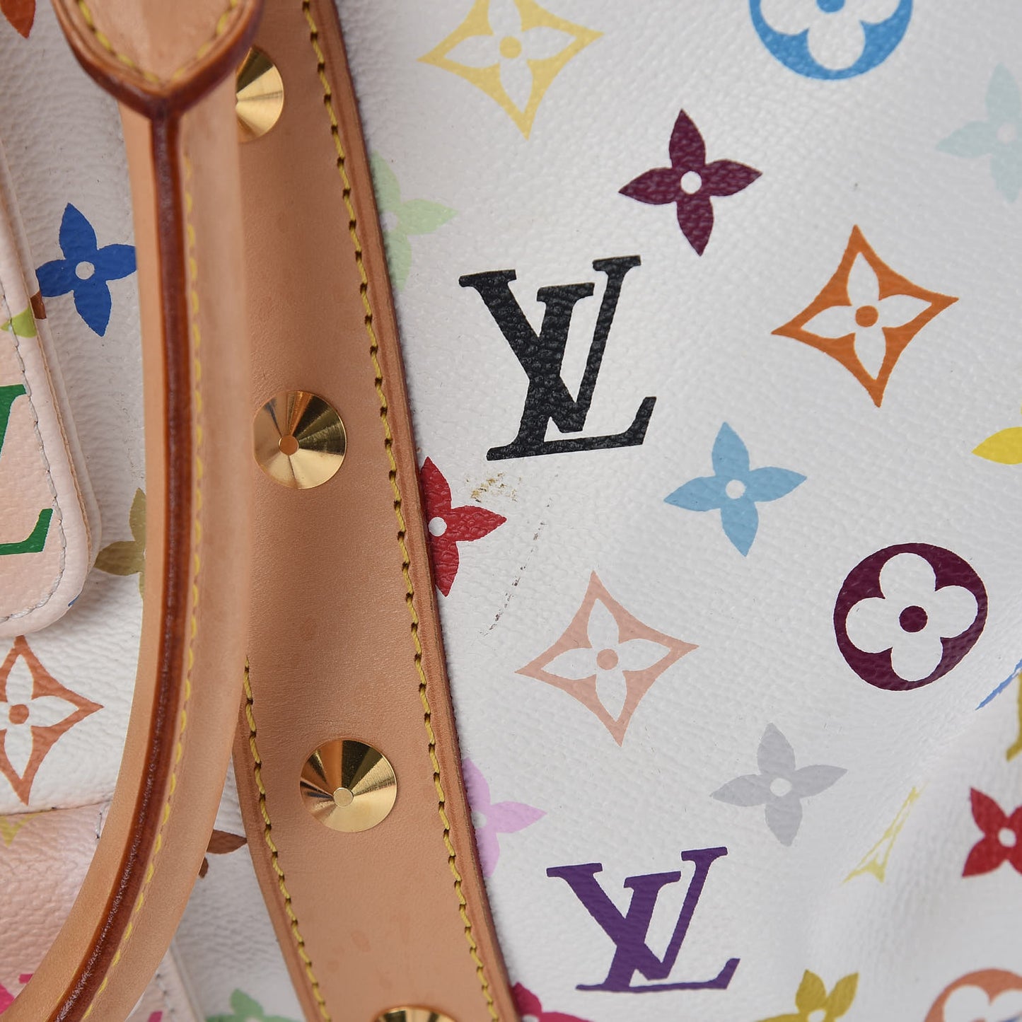 Monogram Multicolor Keepall 45 White