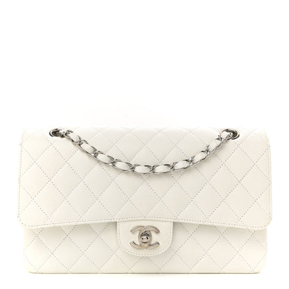 Chanel Caviar Quilted Medium Double Flap White 1 of 15