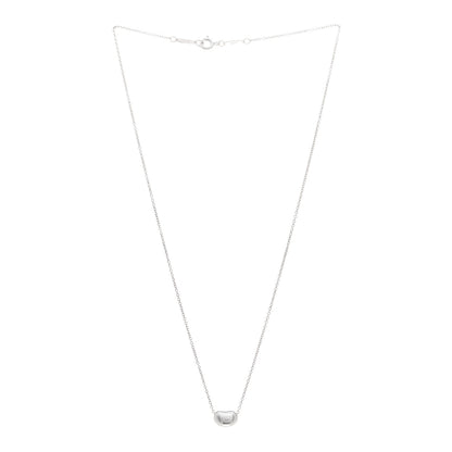 Tiffany Sterling Silver 9mm Elsa Peretti Bean Pendant Necklace 3 of 4