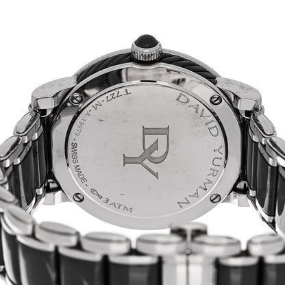 David Yurman Stainless Steel Ceramic Diamond Bezel 38mm Classic Quartz Watch Black 4 of 5