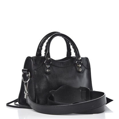 Balenciaga Grained Calfskin Classic Silver Hardware Mini City Black 3 of 6