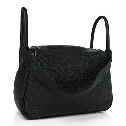 Hermes Taurillon Clemence Lindy 30 Black 3 of 10